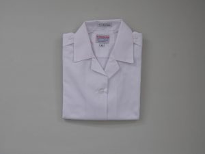 Open-neck short sleeve blouse (size: 8 - 26)